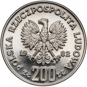Próba NIKIEL 200 złotych 1982 MŚ Hiszpania - bez España