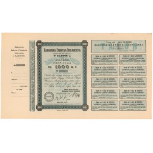 Radomska Fabryka Chemiczna, Em.2, 1.000 mkp 1921 - blankiet