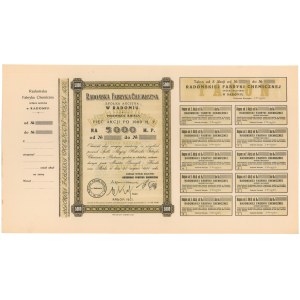 Radomska Fabryka Chemiczna, Em.1, 5x 1.000 mkp 1921 - blankiet