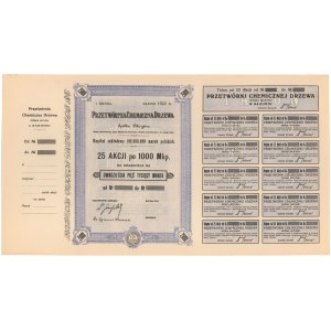 Przetwórnia Chemiczna Drzewa, Em.1, 25x 1.000 mkp 1922 - blankiet
