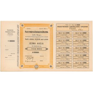 Przetwórnia Chemiczna Drzewa, Em.1, 1.000 mkp 1922 - blankiet