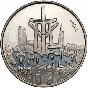 Próba NIKIEL 100.000 złotych 1990 Solidarność