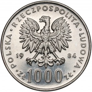 Próba NIKIEL 1.000 złotych 1984, 40-lecie PRL