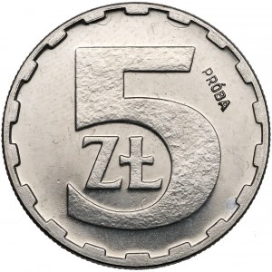 Próba NIKIEL 5 złotych 1986