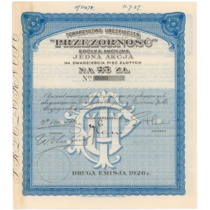 Tow. Ubezpieczeń Przezorność, WZÓR, Em.2, 25 zł 1926
