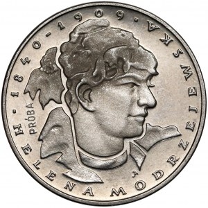 Próba NIKIEL 100 złotych 1975 Helena Modrzejewska