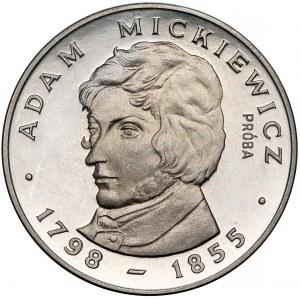 Próba NIKIEL 100 złotych 1978 Adam Mickiewicz - z loczkiem