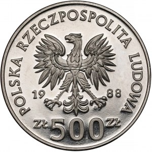 Próba NIKIEL 500 złotych 1988 MŚ w Piłce Nożnej Włochy