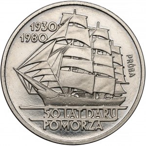 Próba NIKIEL 100 złotych 1980 Dar Pomorza