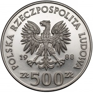 Próba NIKIEL 500 złotych 1988 Jadwiga 