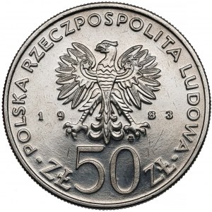 Próba NIKIEL 50 złotych 1983 Jan III Sobieski