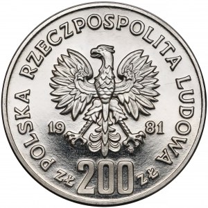 Próba NIKIEL 200 złotych 1981 Władysław I Herman - półpostać