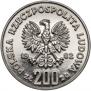 Próba NIKIEL 200 złotych 1982 Bolesław III Krzywousty - popiersie