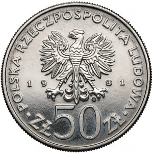 Próba NIKIEL 50 złotych 1981 Bolesław II Śmiały