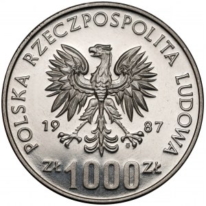 Próba NIKIEL 1.000 złotych 1987 Muzeum Śląskie Katowice