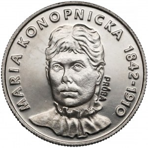 Próba NIKIEL 20 złotych 1977 Maria Konopnicka