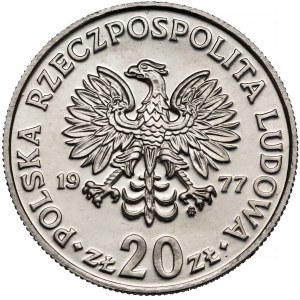 Próba NIKIEL 20 złotych 1977 Maria Konopnicka