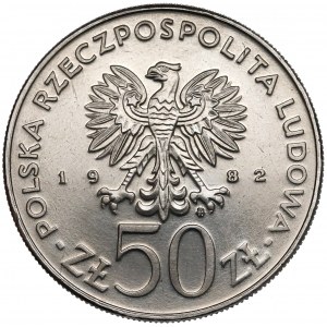 Próba NIKIEL 50 złotych 1982 Bolesław III Krzywousty