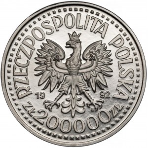 Próba NIKIEL 200.000 złotych 1992 Władysław III Warneńczyk - popiersie