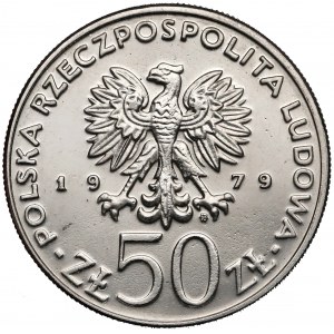 Próba NIKIEL 50 złotych 1979 Mieszko I - popiersie