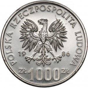 Próba NIKIEL 1.000 złotych 1986 Władysław I Łokietek