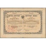 WESTA Bank Wzajemnych Zabezpieczeń Na Życie, Certyfikat Udziału na 100 talarów 1873