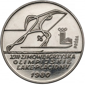 Próba NIKIEL 200 złotych 1980 Lake Placid - narciarz - bez znicza