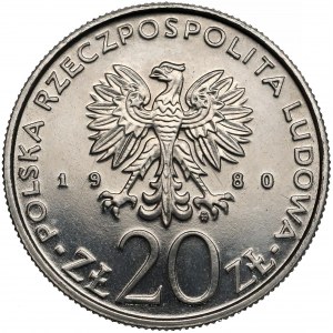 Próba NIKIEL 20 złotych 1980 XXII Olimpiada - biegacz