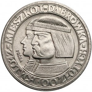 Próba NIKIEL 100 złotych 1960 Mieszko... głowy w lewo