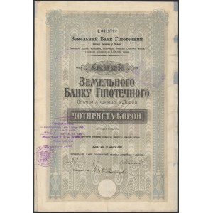 Ziemski Bank Hipoteczny, Lwów 400 kr 1910