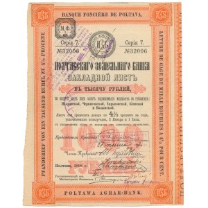 Ukraina, Poltawa Agrar-Bank, 1.000 rub 1898