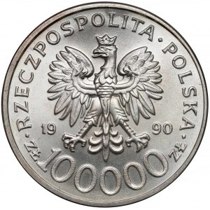 100.000 złotych 1990 Solidarność - odm. C