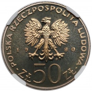 50 złotych 1980 Bolesław I Chrobry - lustrzane