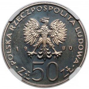 50 złotych 1980 Kazimierz I Odnowiciel - lustrzane