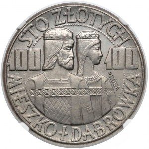 Próba NIKIEL 100 złotych 1960 Mieszko... półpostacie