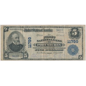 USA, 5 dollars 1902, National Currency, Port Neches, Texas #11799