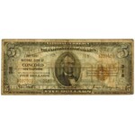 USA, 5 dollars 1929, National Currency, Concord, New Hampshire #318