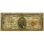 USA, 5 Dollars 1929, National Currency, Concord, New Hampshire #318