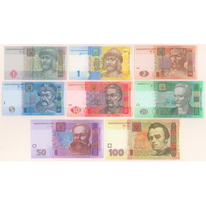 Украина, 1-100 гривен 2004-2011 (8шт.)