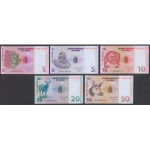 Congo, 1-50 Centimes 1997 (5pcs)