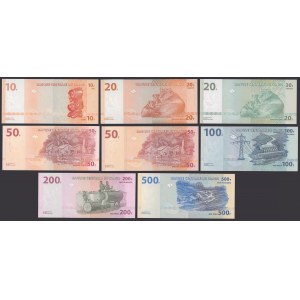 Congo, 10-500 Francs 1997-2007 (8pcs)