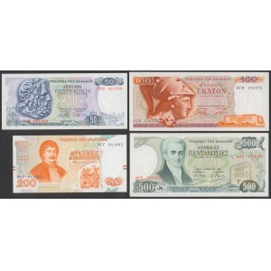 Greece, 50-500 Drachmai 1978-1996 - set (4pcs)