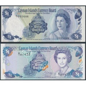 Kajmany, 1 dollar 1971 i 1 dollar 1996 (2szt)