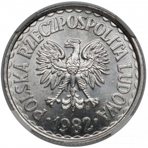 1 złoty 1982 - gruba data