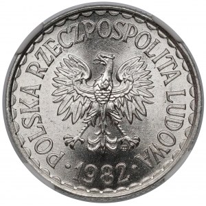 1 złoty 1982 - cienka data