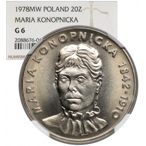 20 złotych 1978 Konopnicka - NGC G6 - najniższna nota ;)