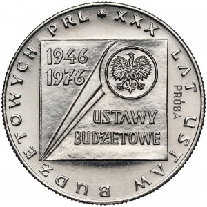 Próba NIKIEL 20 złotych 1976 Ustawy Budżetowe PRL - ustawa