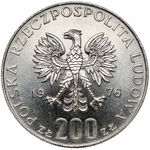 Próba NIKIEL 200 złotych 1976 Igrzyska - pełny znicz olimpijski