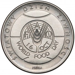 Próba NIKIEL 50 złotych 1981 FAO Światowy Dzień Żywności