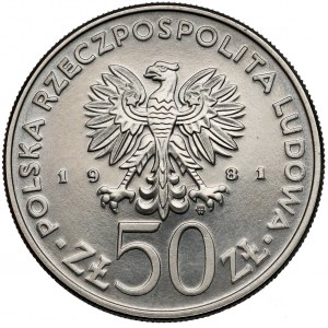 Próba NIKIEL 50 złotych 1981 FAO Światowy Dzień Żywności